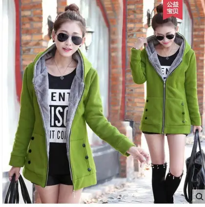 Women Korean Style Hooded Velvet Outfit Black - Image 3