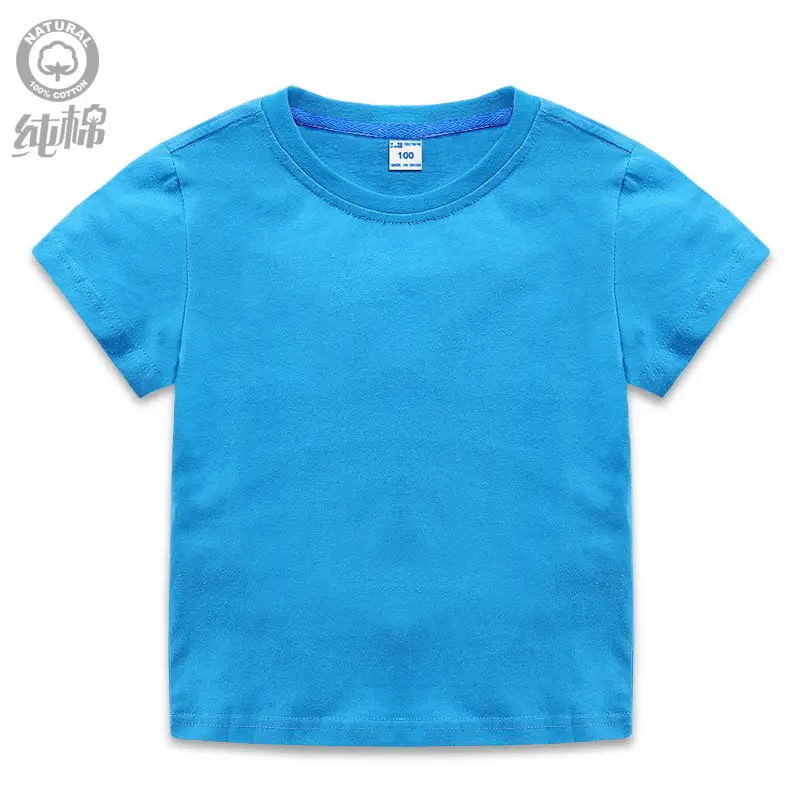 Men Cotton Blue T-Shirt Short Sleeve Summer Wear