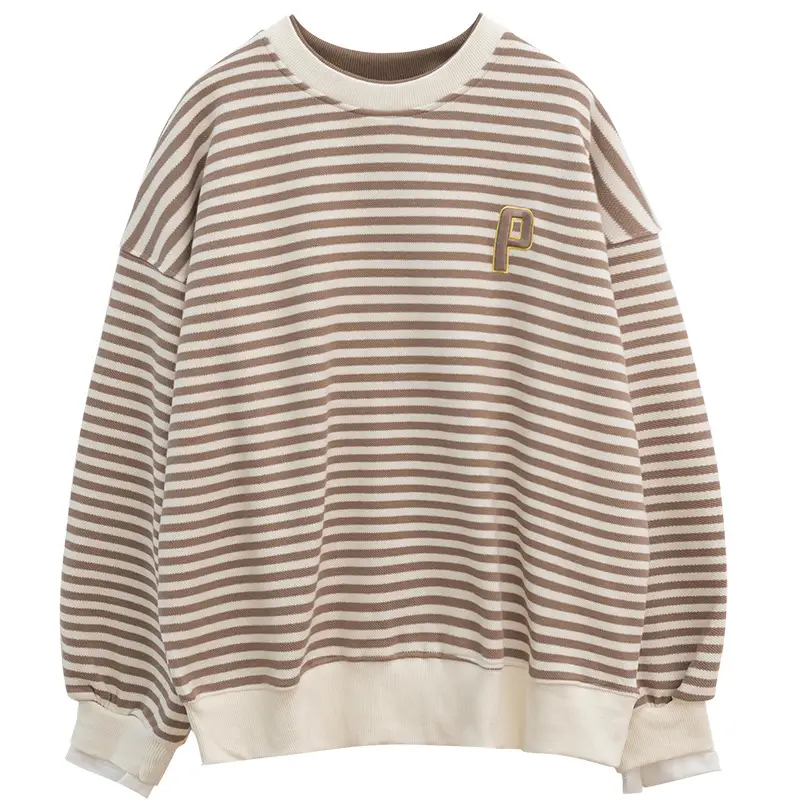Women Striped Sweatshirt Spring Autumn Loose Fit - Image 6