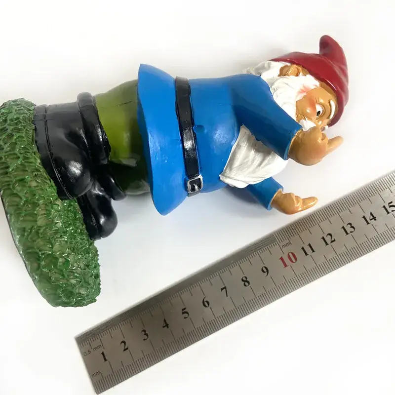 Resin Dwarf Garden Ornament with White Beard — feature 11