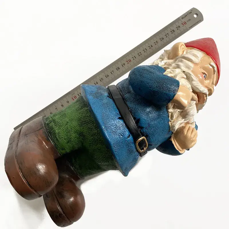 Resin Dwarf Garden Ornament with White Beard — feature 12