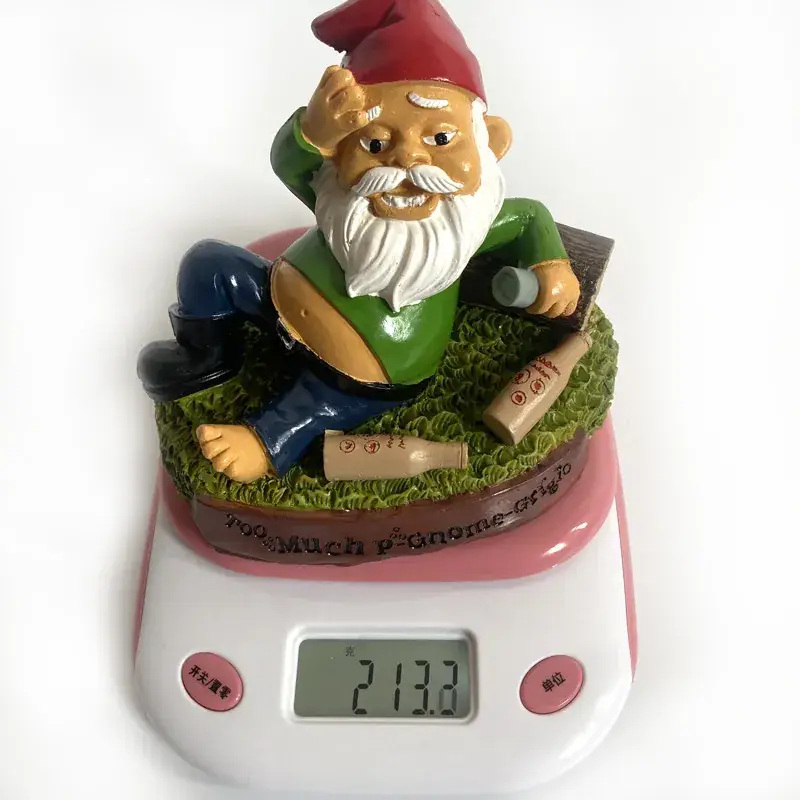 Resin Dwarf Garden Ornament with White Beard — feature 15