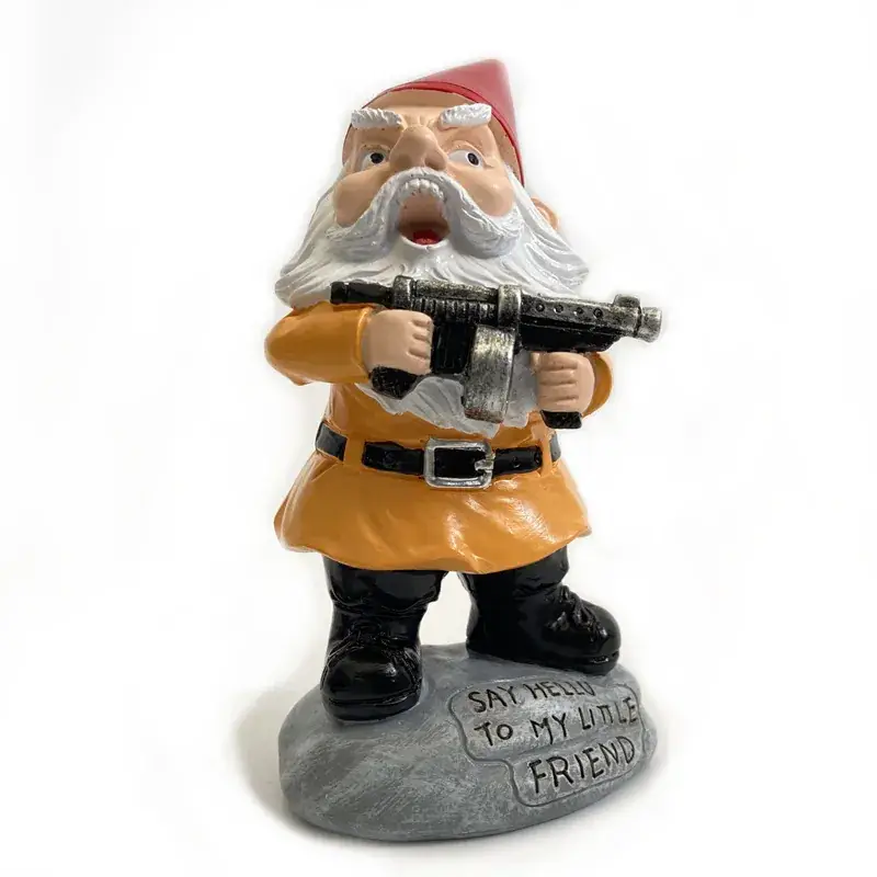 Resin Dwarf Garden Ornament with White Beard — feature 20