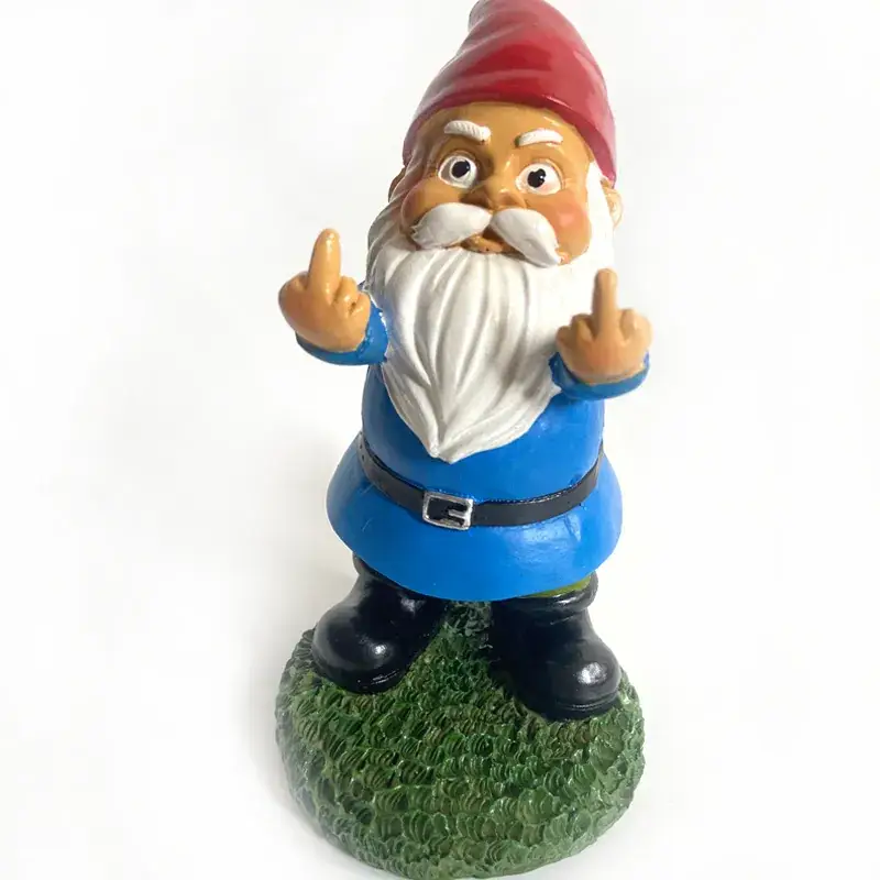 Resin Dwarf Garden Ornament with White Beard — feature 24