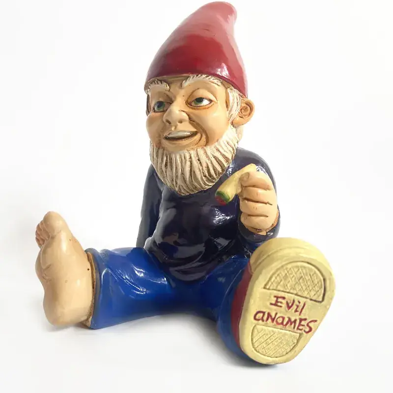 Resin Dwarf Garden Ornament with White Beard - Image 12