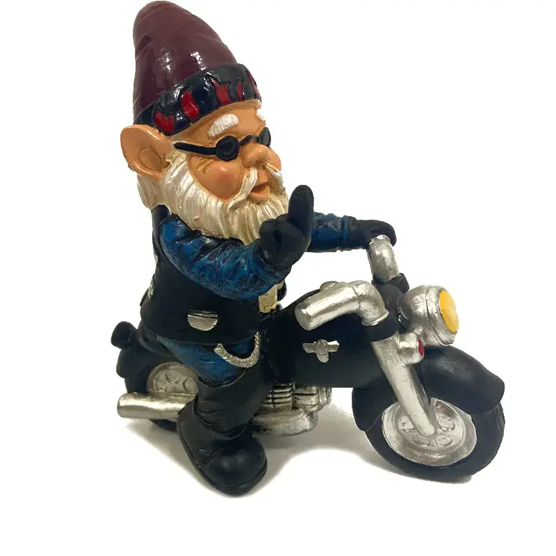 Resin Dwarf Garden Ornament with White Beard - Image 18