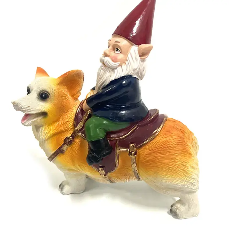 Resin Dwarf Garden Ornament with White Beard - Image 20