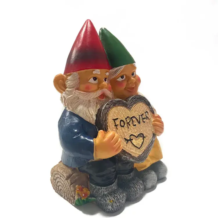 Resin Dwarf Garden Ornament with White Beard - Image 24