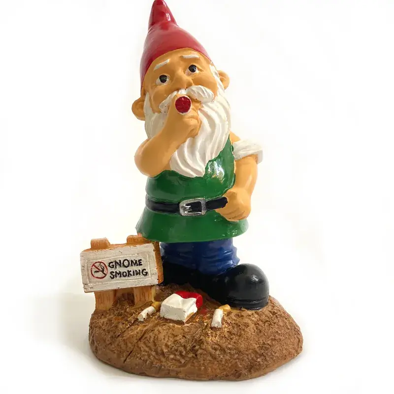Resin Dwarf Garden Ornament with White Beard - Image 8
