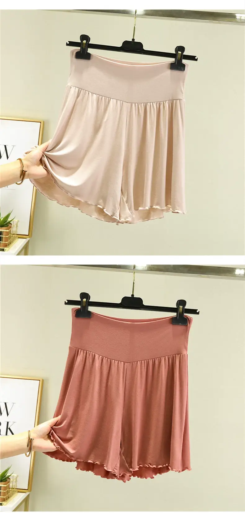 White High Waist Belly Tucking Shorts Modal Summer Wear — feature 15