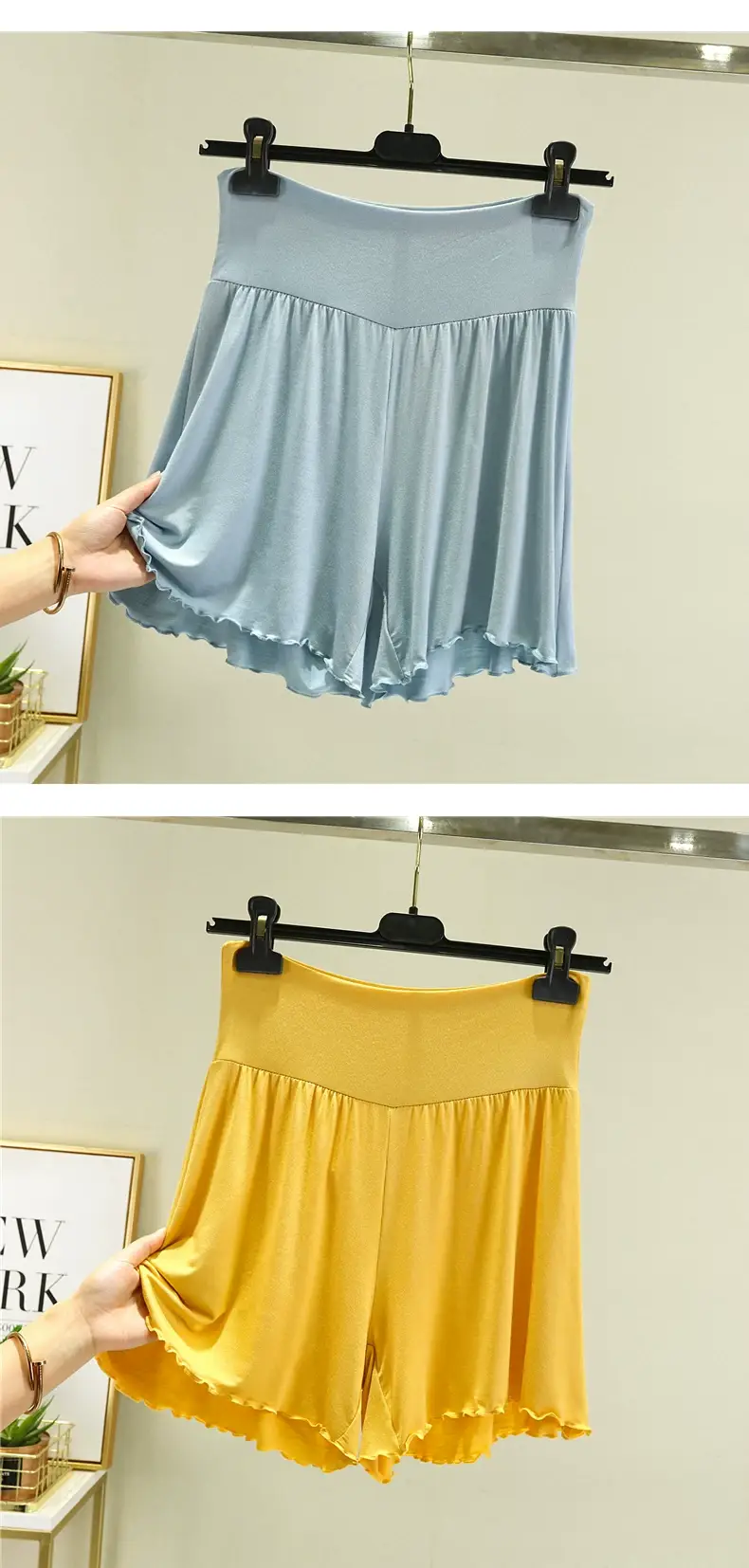 White High Waist Belly Tucking Shorts Modal Summer Wear — feature 16