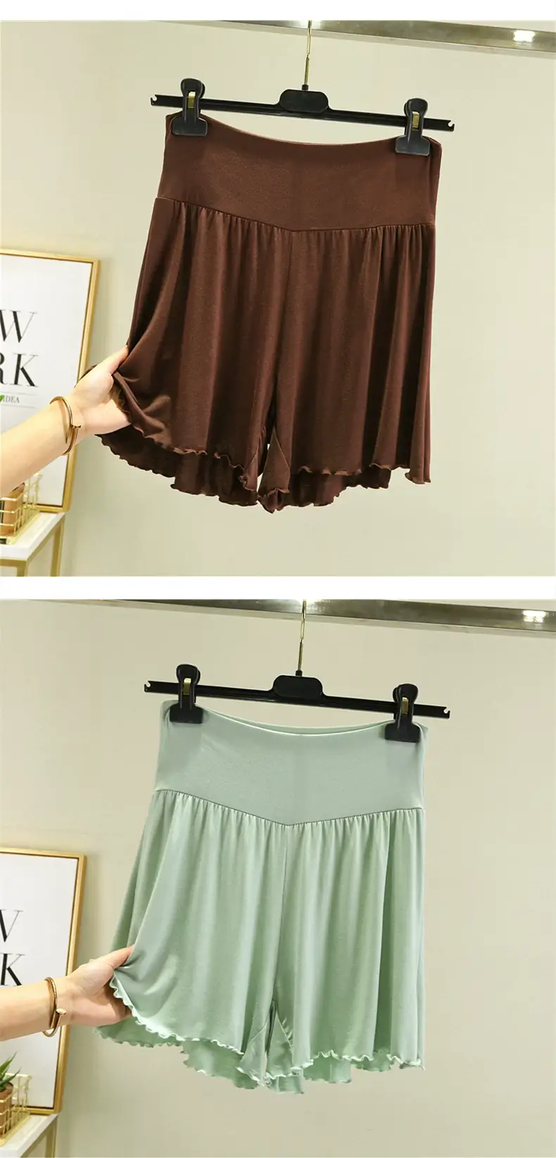 White High Waist Belly Tucking Shorts Modal Summer Wear — feature 17