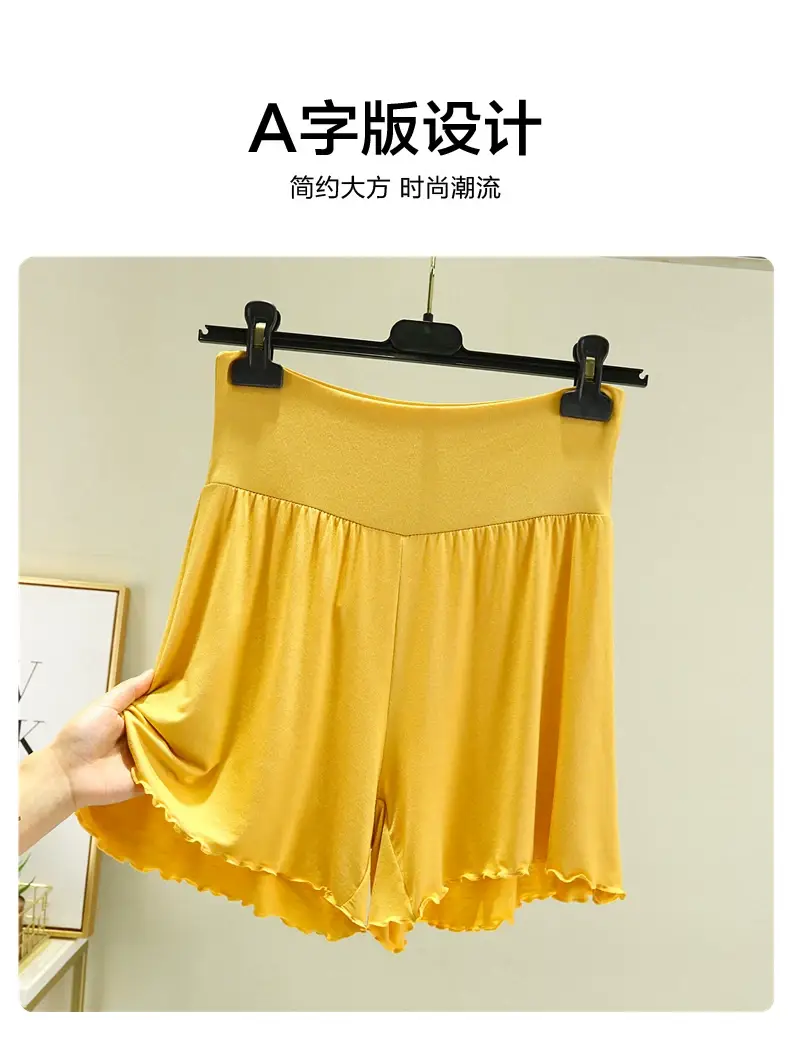 White High Waist Belly Tucking Shorts Modal Summer Wear — feature 4