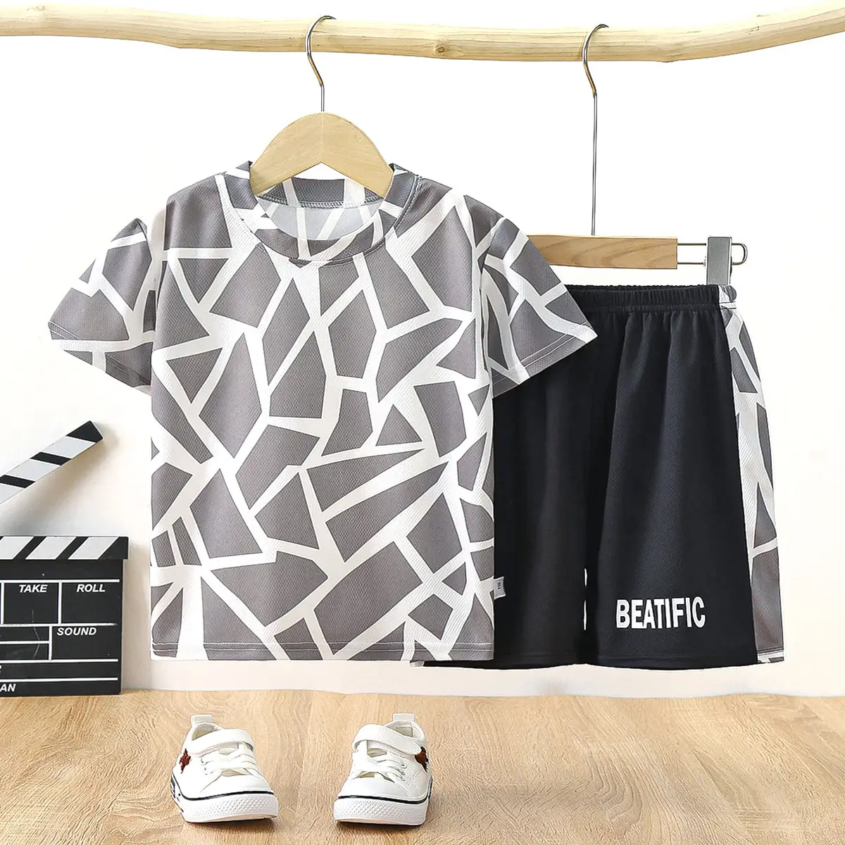 2025 Summer Boys & Girls Camo T-Shirt Suit Set