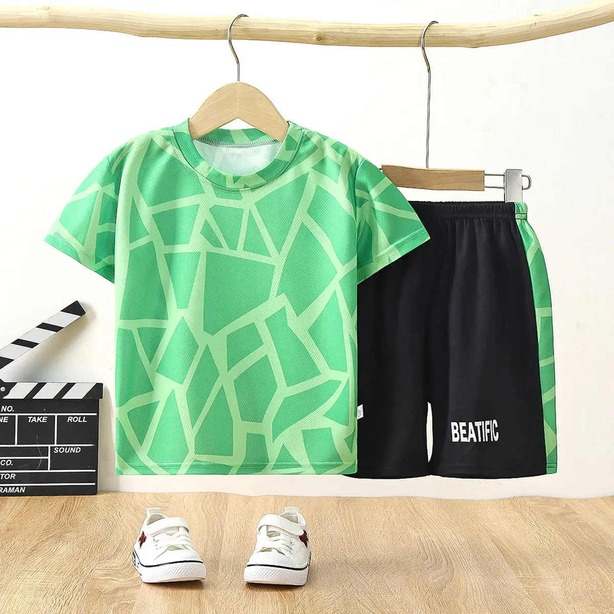 2025 Summer Boys & Girls Camo T-Shirt Suit Set