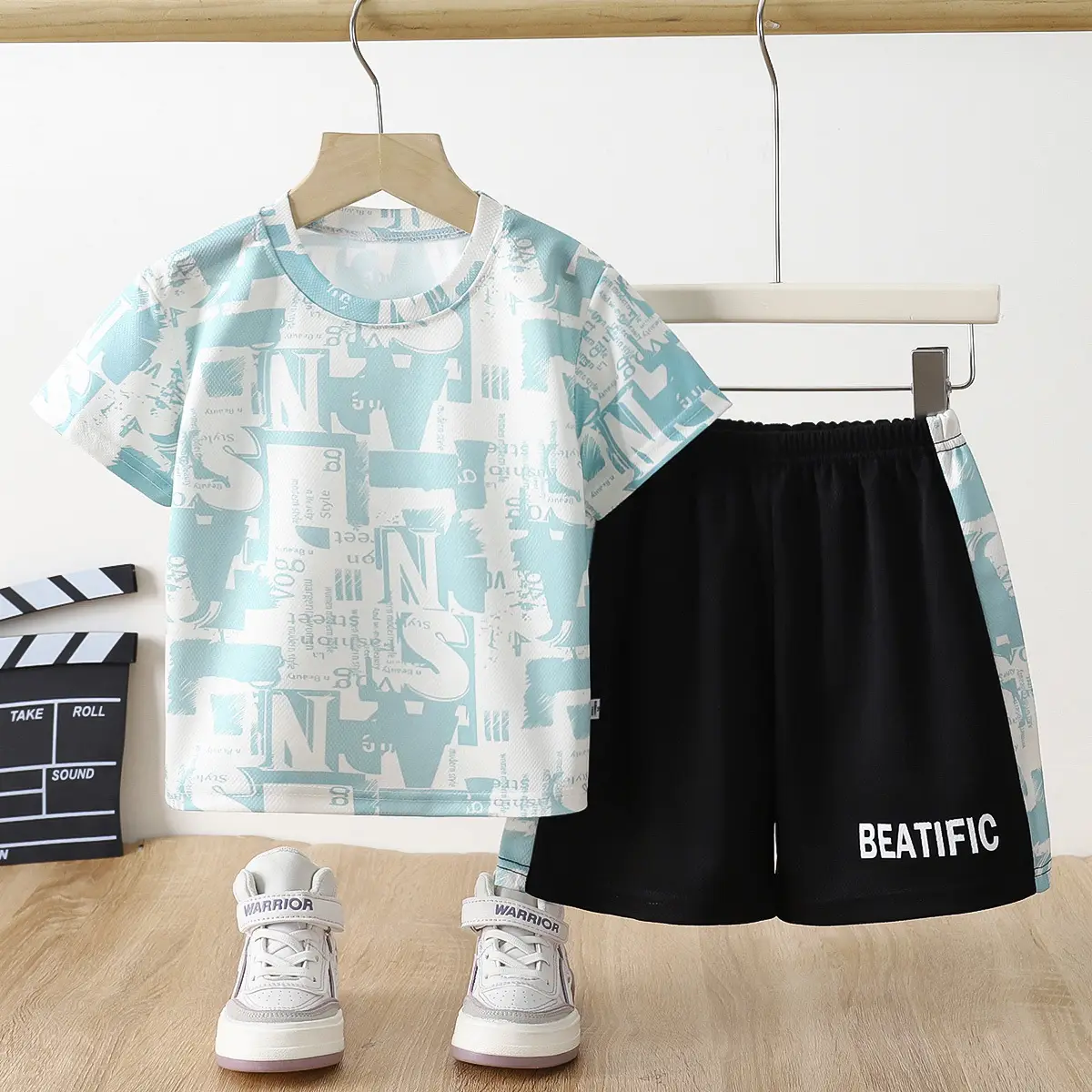 2025 Summer Boys & Girls Camo T-Shirt Suit Set