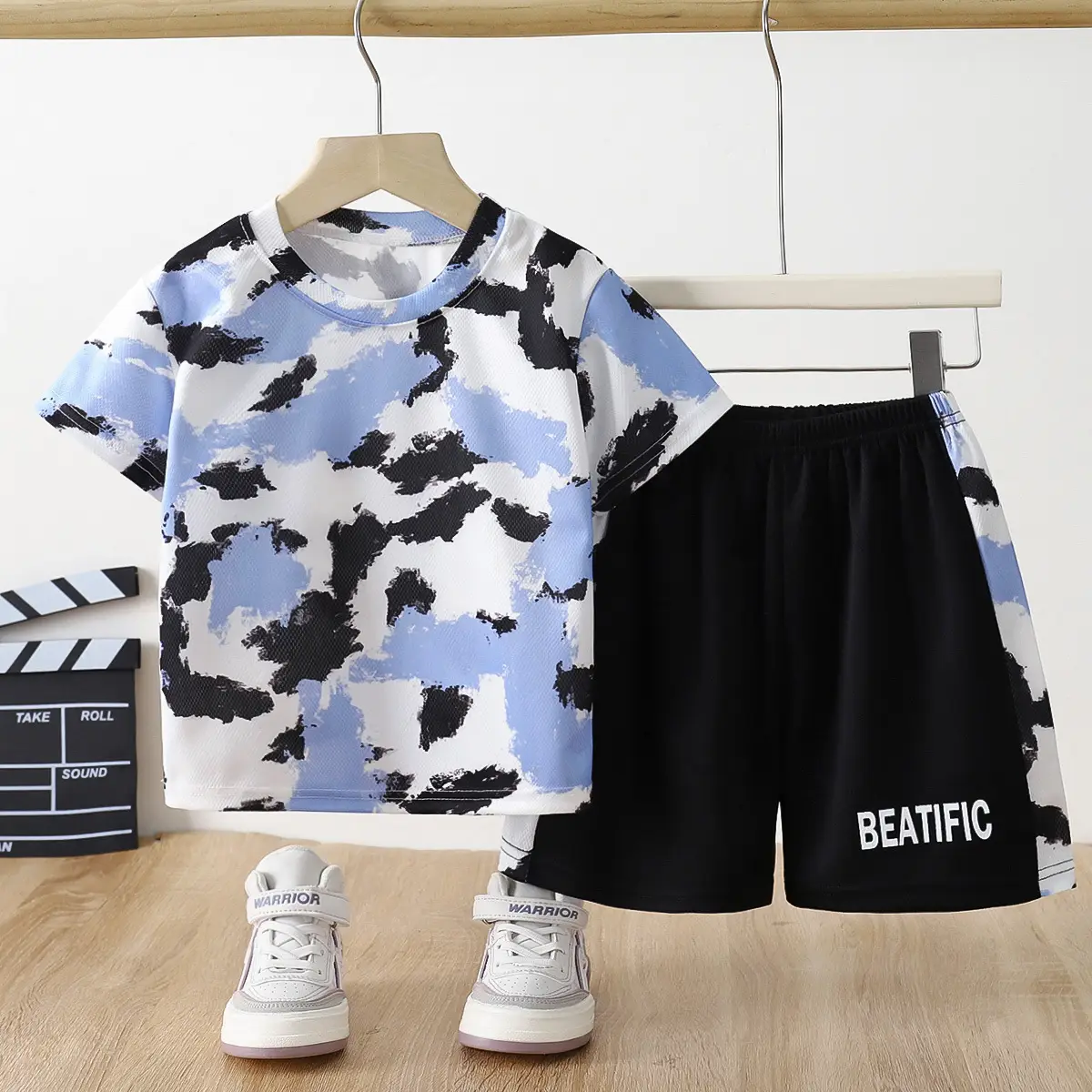 2025 Summer Boys & Girls Camo T-Shirt Suit Set