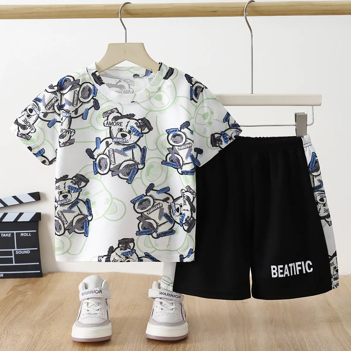 2025 Summer Boys & Girls Camo T-Shirt Suit Set