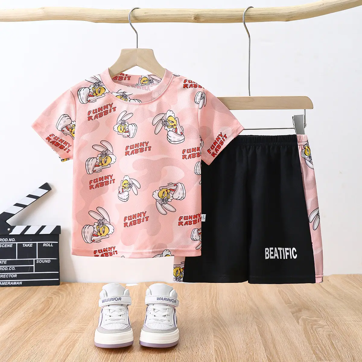 2025 Summer Boys & Girls Camo T-Shirt Suit Set