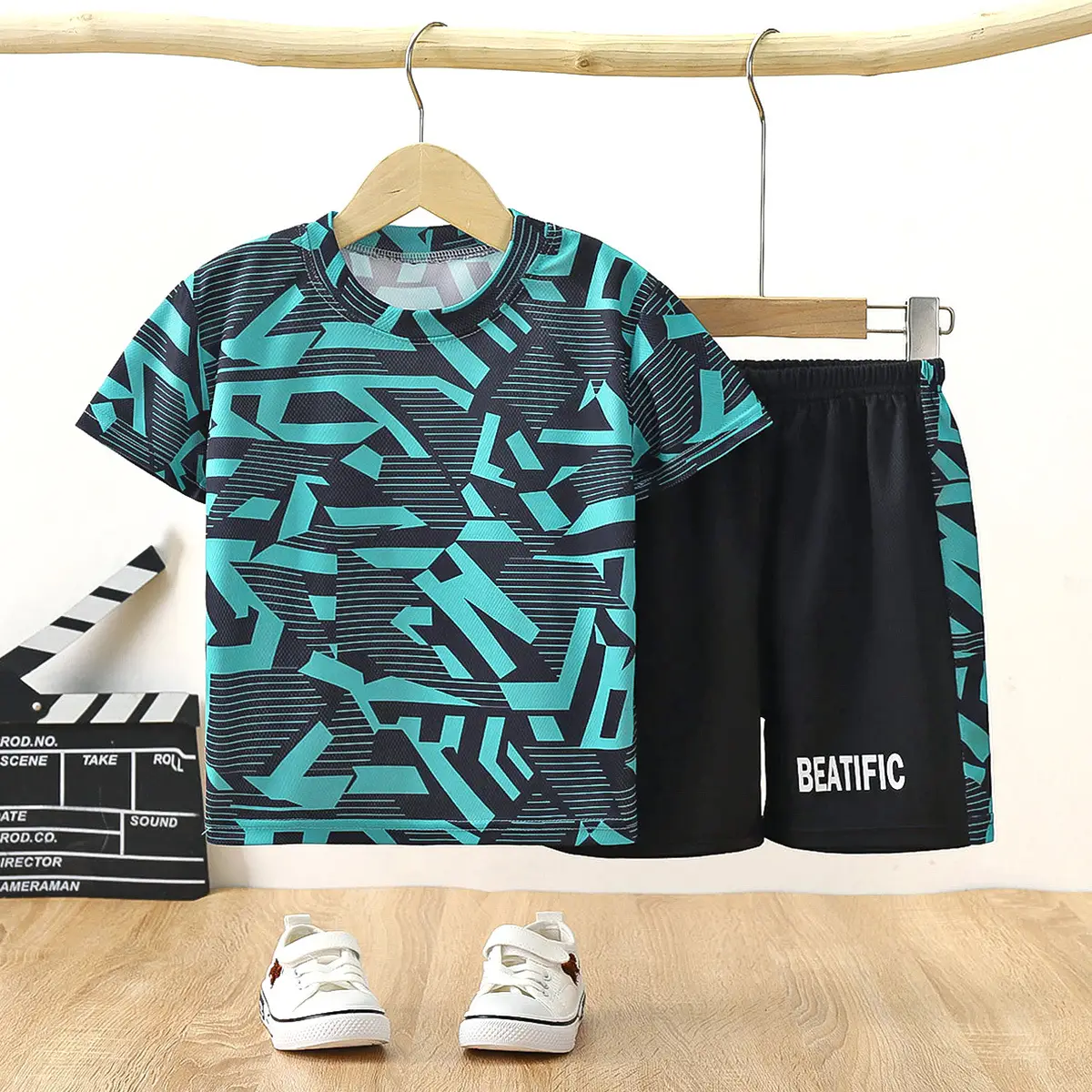 2025 Summer Boys & Girls Camo T-Shirt Suit Set