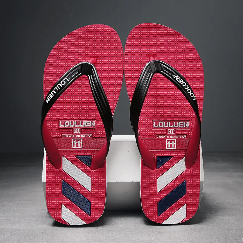 Men's Green Black Casual Flip Flops Non-Slip Outdoor Sandals