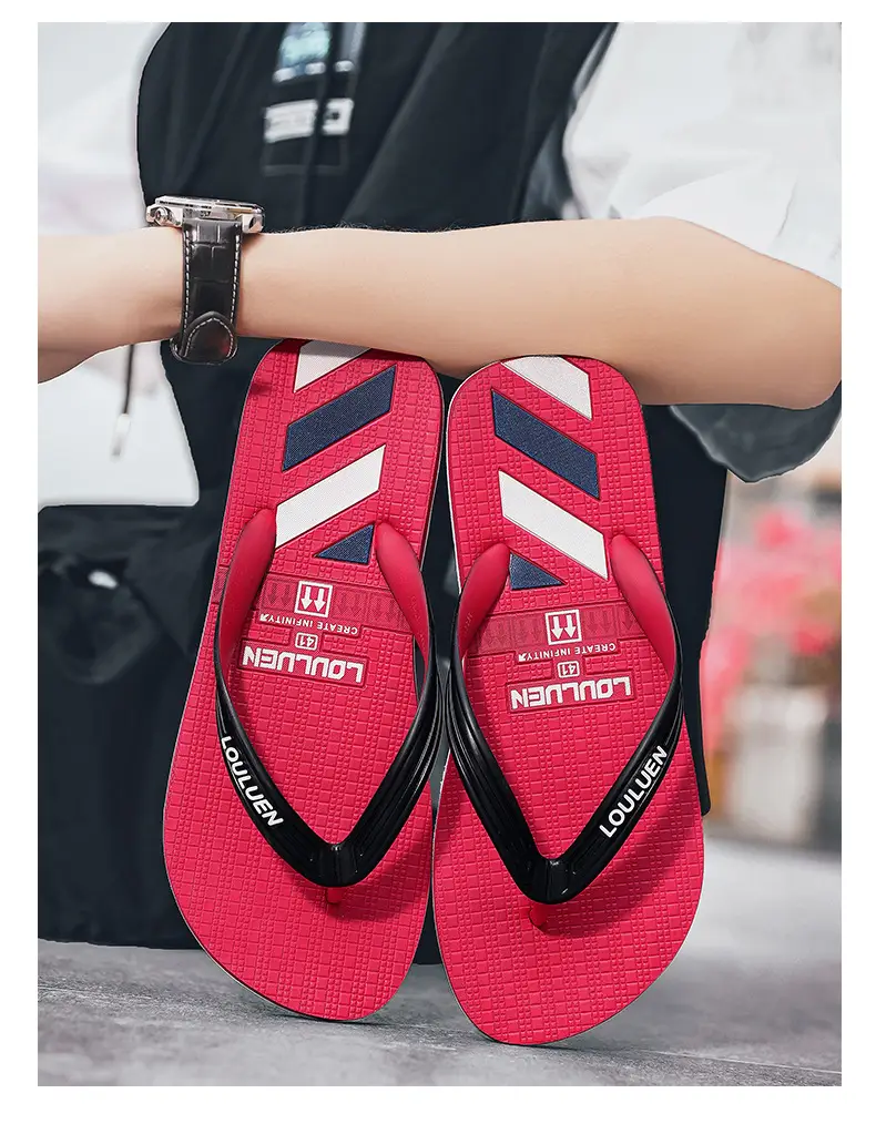 Men's Green Black Casual Flip Flops Non-Slip Outdoor Sandals — feature 15