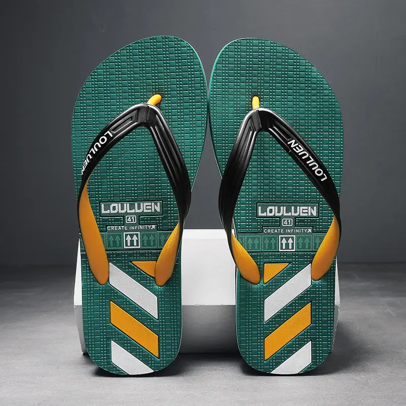 Men's Green Black Casual Flip Flops Non-Slip Outdoor Sandals — feature 21