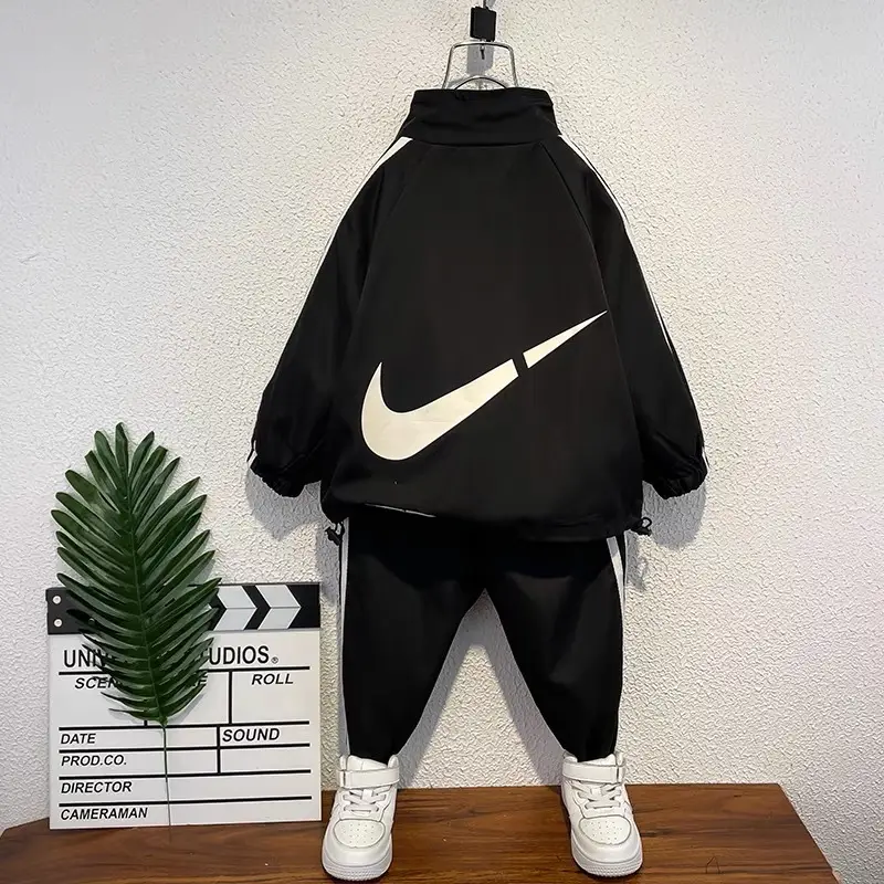 Boys Black Nike Sweatpants Set 2025 Street Fashion - Image 4