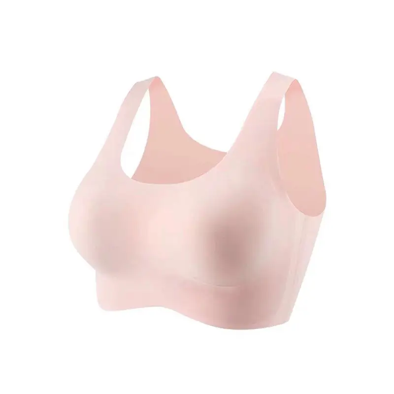 Seamless Vest Push up Small Breasts Big Breasts Appear Smaller Thin Beautiful Back Sports Bra Large Size Intimates Women's Bra Autumn and Winter