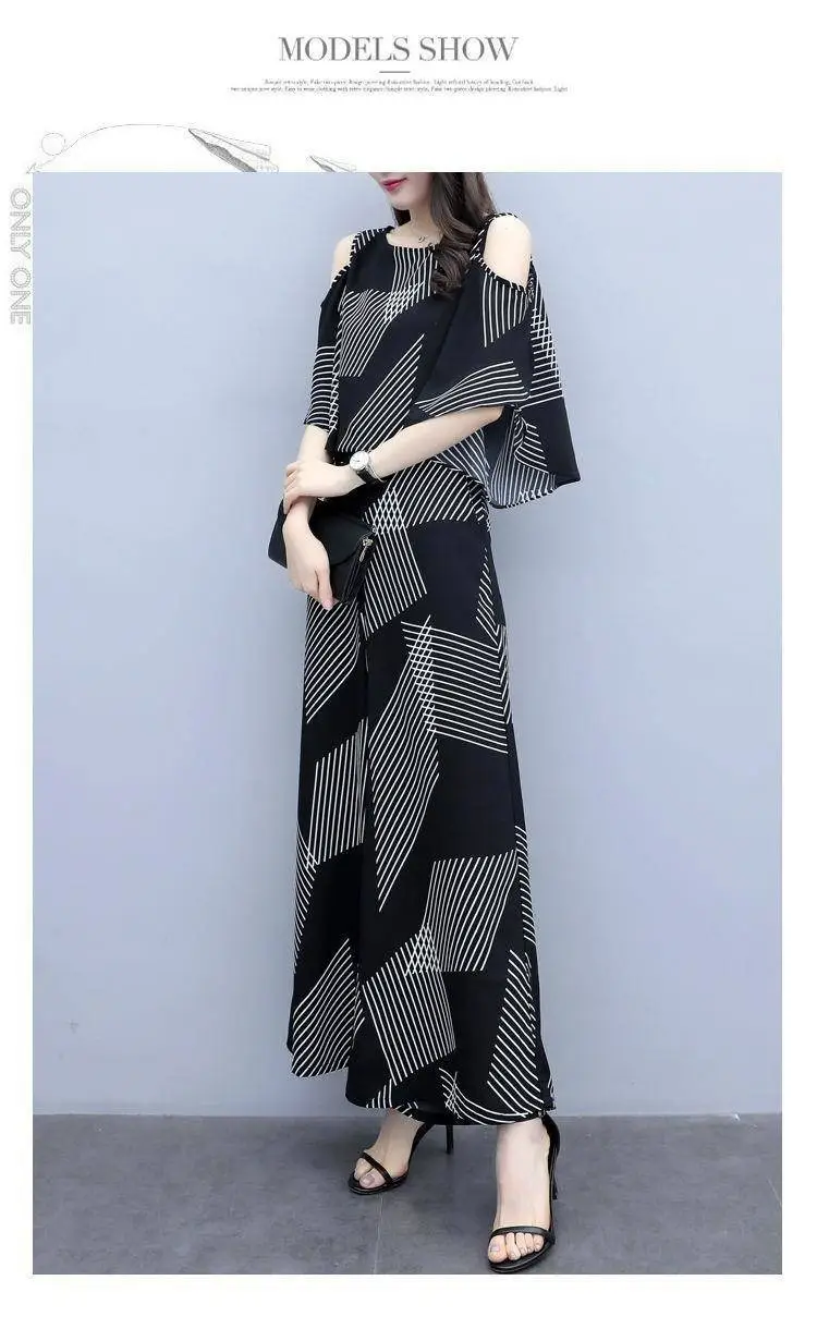 2023 Korean Style Women's Black Geometric Two-Piece Suit — feature 14
