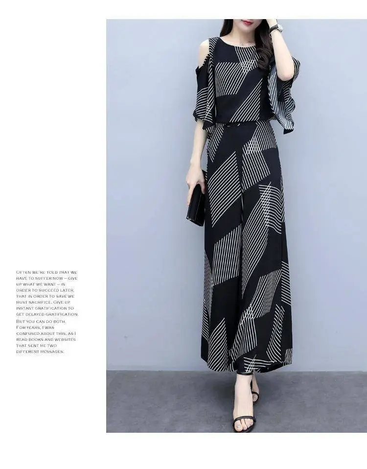 2023 Korean Style Women's Black Geometric Two-Piece Suit — feature 17