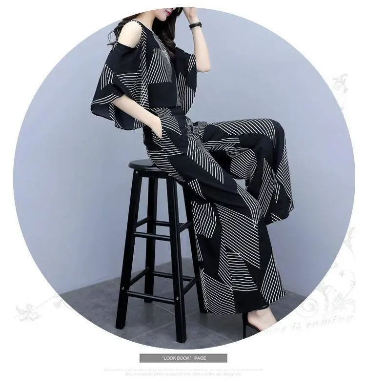 2023 Korean Style Women's Black Geometric Two-Piece Suit — feature 19