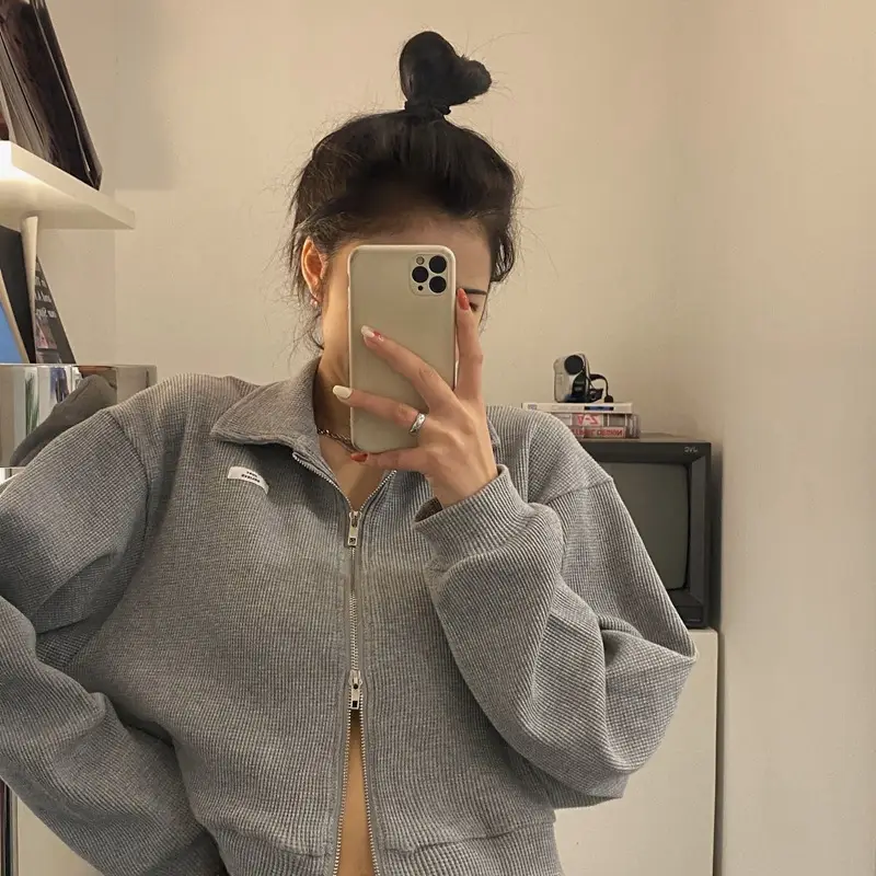 Women K-Style Long Sleeve Jacket White 2022 — feature 11