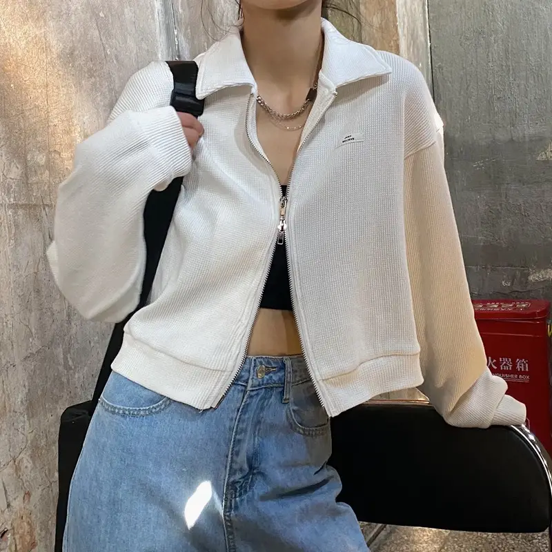 Women K-Style Long Sleeve Jacket White 2022 — feature 20