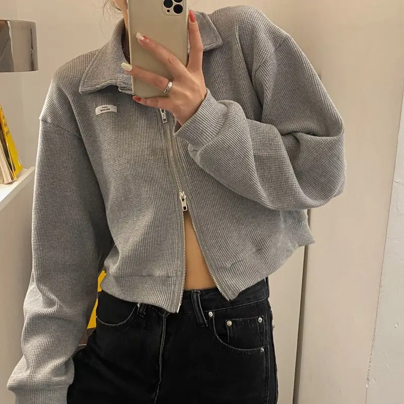 Women K-Style Long Sleeve Jacket White 2022 — feature 8