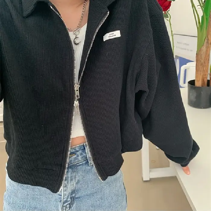 Women K-Style Long Sleeve Jacket White 2022 - Image 3