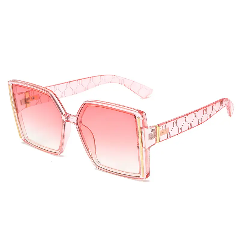 2022 Green Square Metal Sunglasses for Women