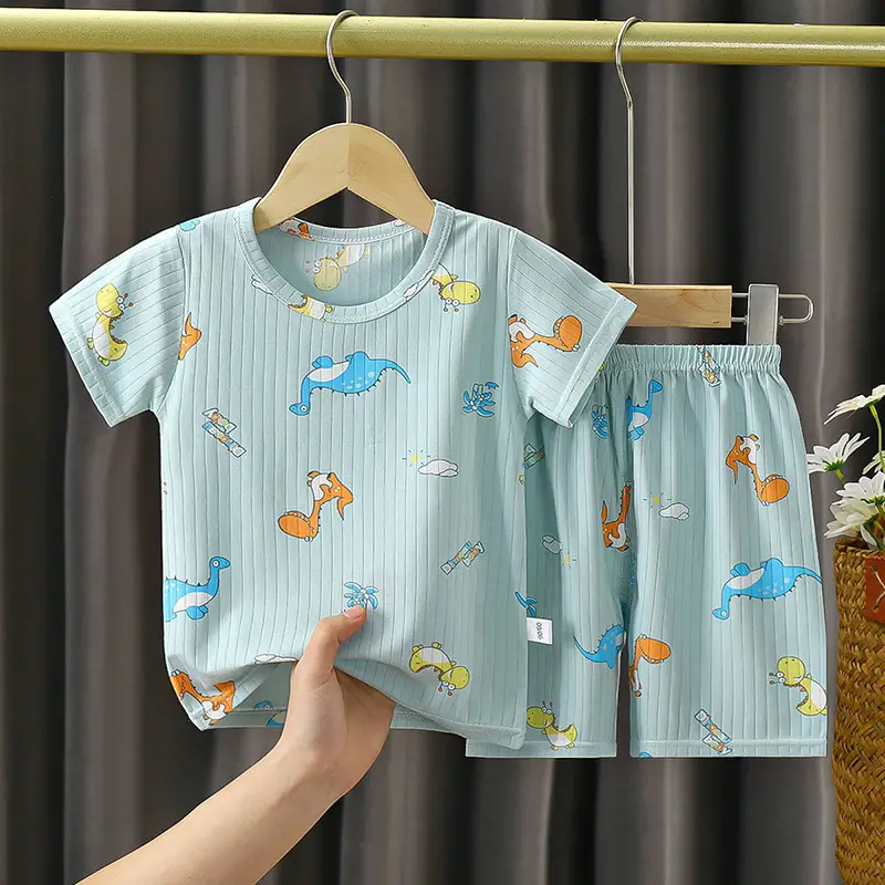 2023 Kids Pink Cartoon Shorts Suit Baby Summer - Image 10
