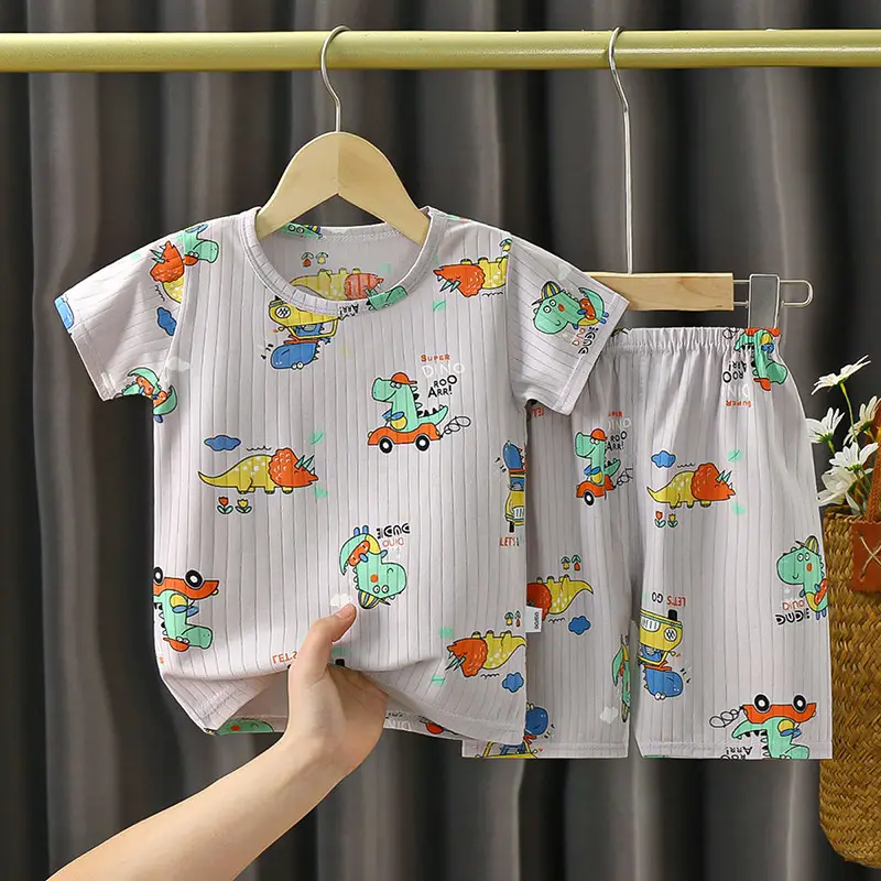 2023 Kids Pink Cartoon Shorts Suit Baby Summer - Image 11