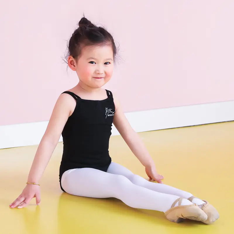 Children's White Velvet Ballet Leggings One-Piece Socks - Image 7