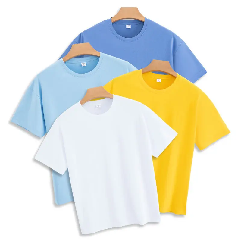 Men Women Cotton T-Shirt Black Round Neck Short Sleeve 180g - Image 13