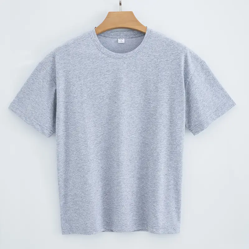 Men Women Cotton T-Shirt Black Round Neck Short Sleeve 180g - Image 4