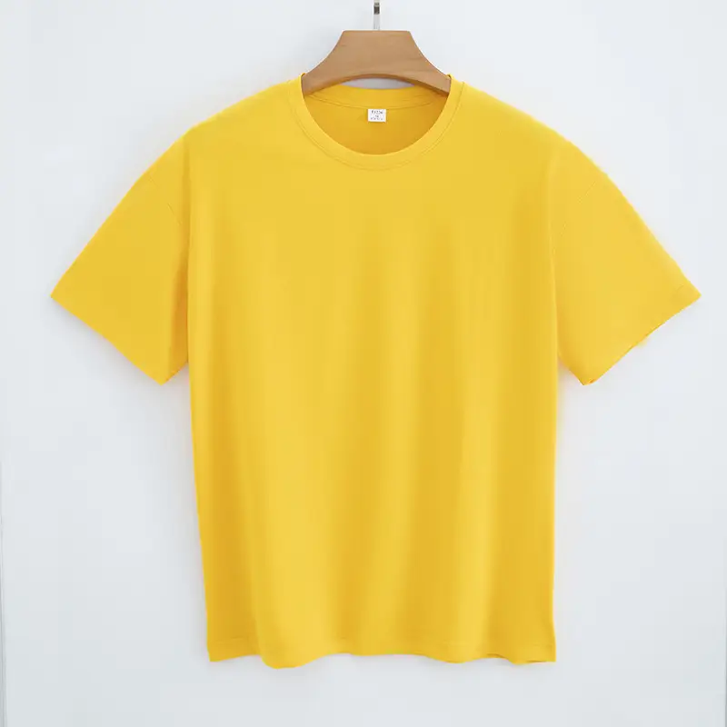 Men Women Cotton T-Shirt Black Round Neck Short Sleeve 180g - Image 5