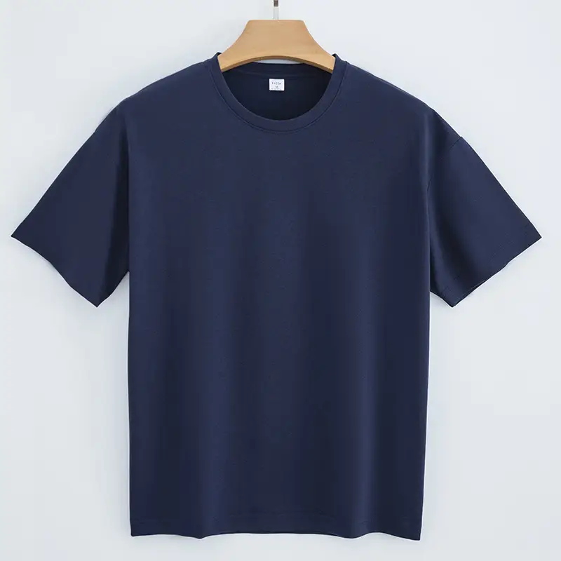 Men Women Cotton T-Shirt Black Round Neck Short Sleeve 180g - Image 6