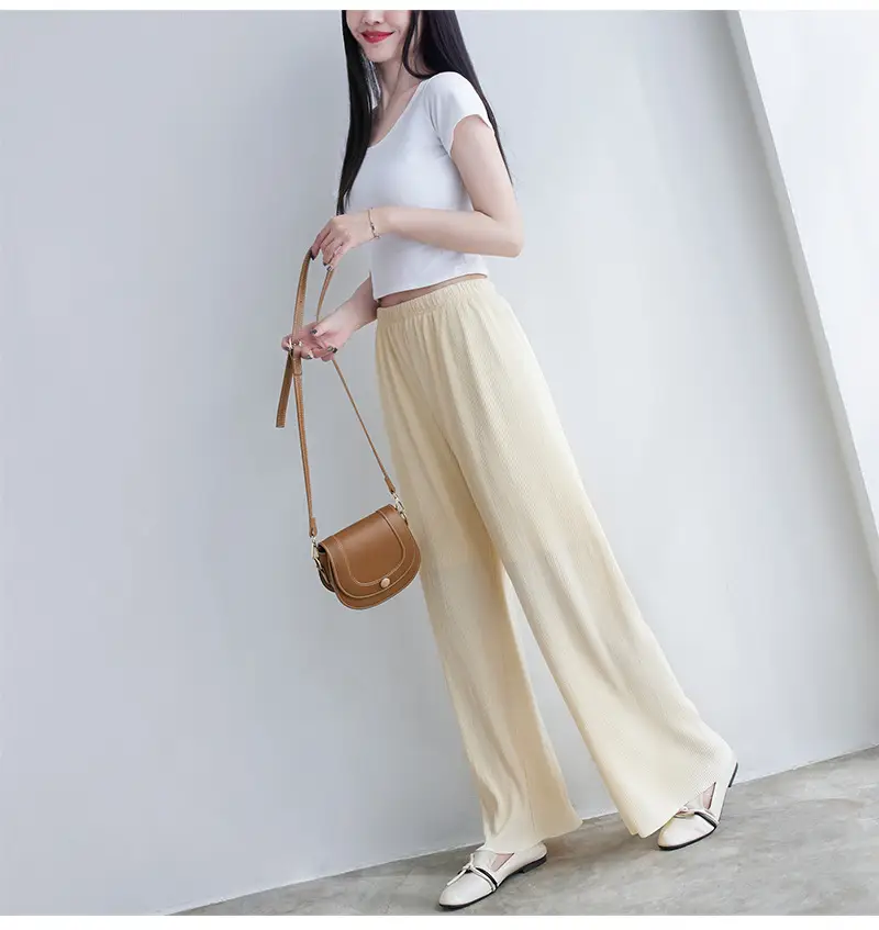 Purple Loose Women's Wide Leg Pants Casual Korean Style — feature 14