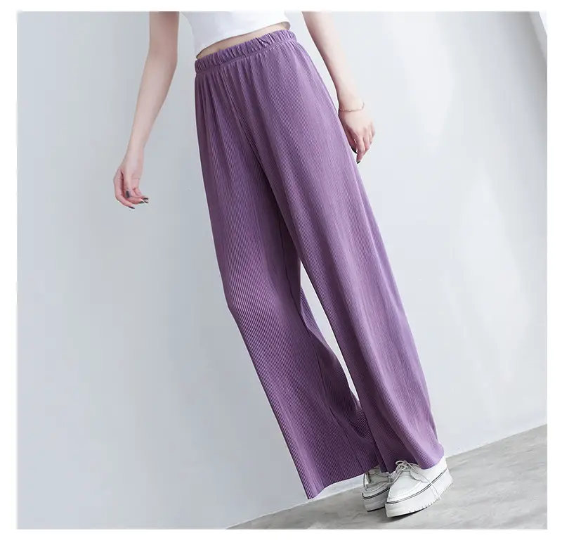 Purple Loose Women's Wide Leg Pants Casual Korean Style — feature 35