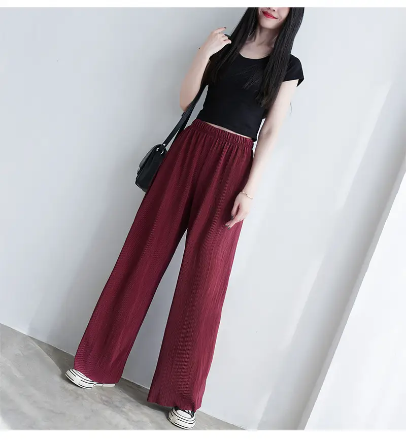 Purple Loose Women's Wide Leg Pants Casual Korean Style — feature 46