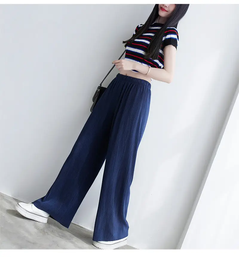 Purple Loose Women's Wide Leg Pants Casual Korean Style — feature 53