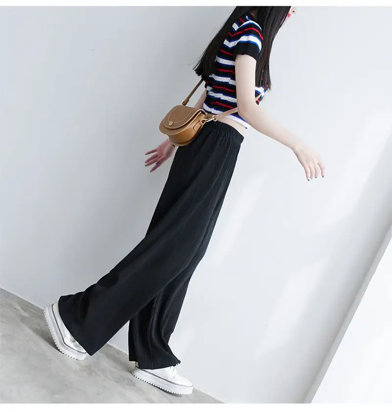Purple Loose Women's Wide Leg Pants Casual Korean Style — feature 65