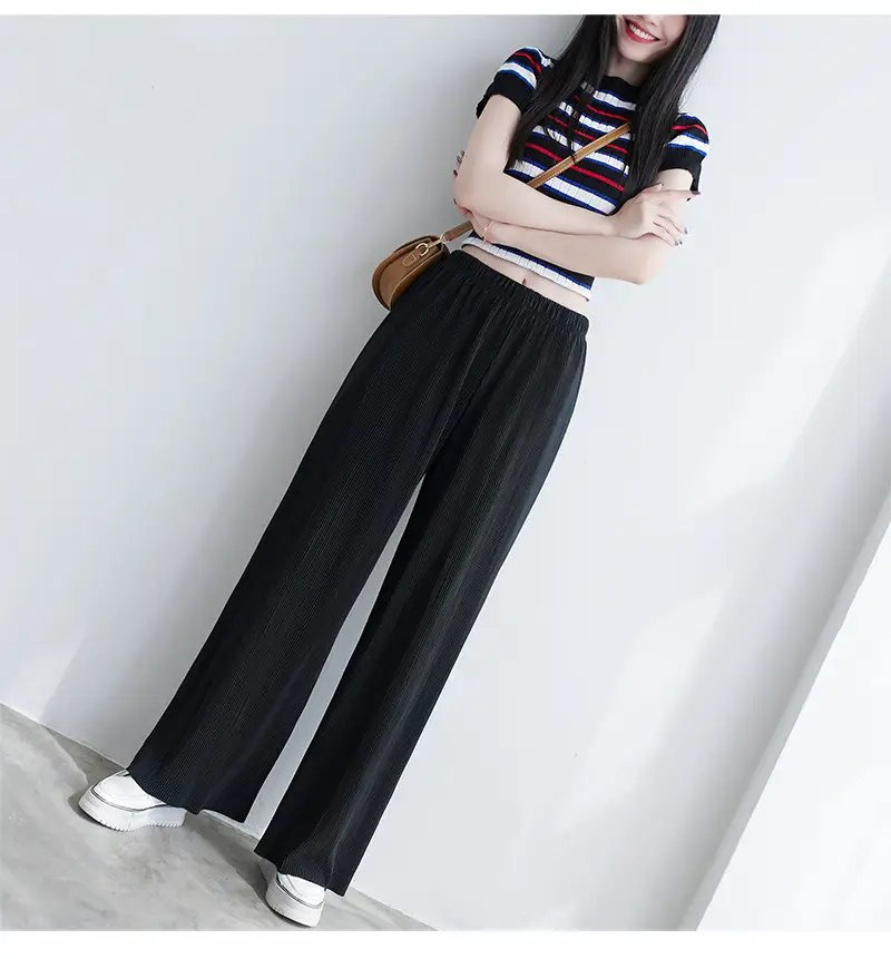 Purple Loose Women's Wide Leg Pants Casual Korean Style — feature 67